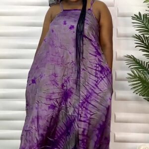 Exotic African Adire Maxi Gown for Women